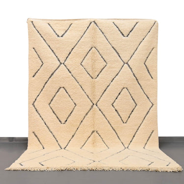 Authentic Beni Ourain Rug 6.5 x 9.5 feet / 200 x 291 cm - Ettilux Home